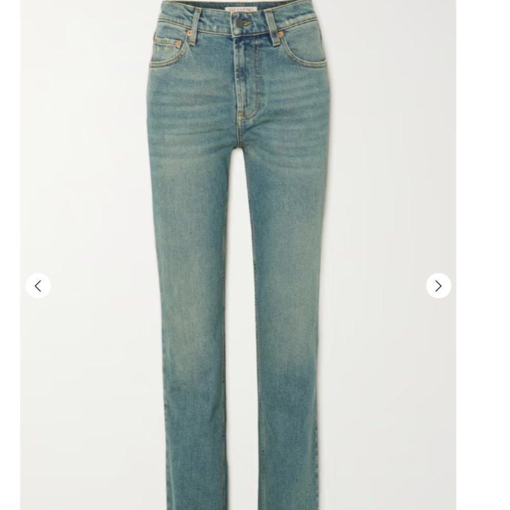 VALENTINO High-rise straight-leg jeans
